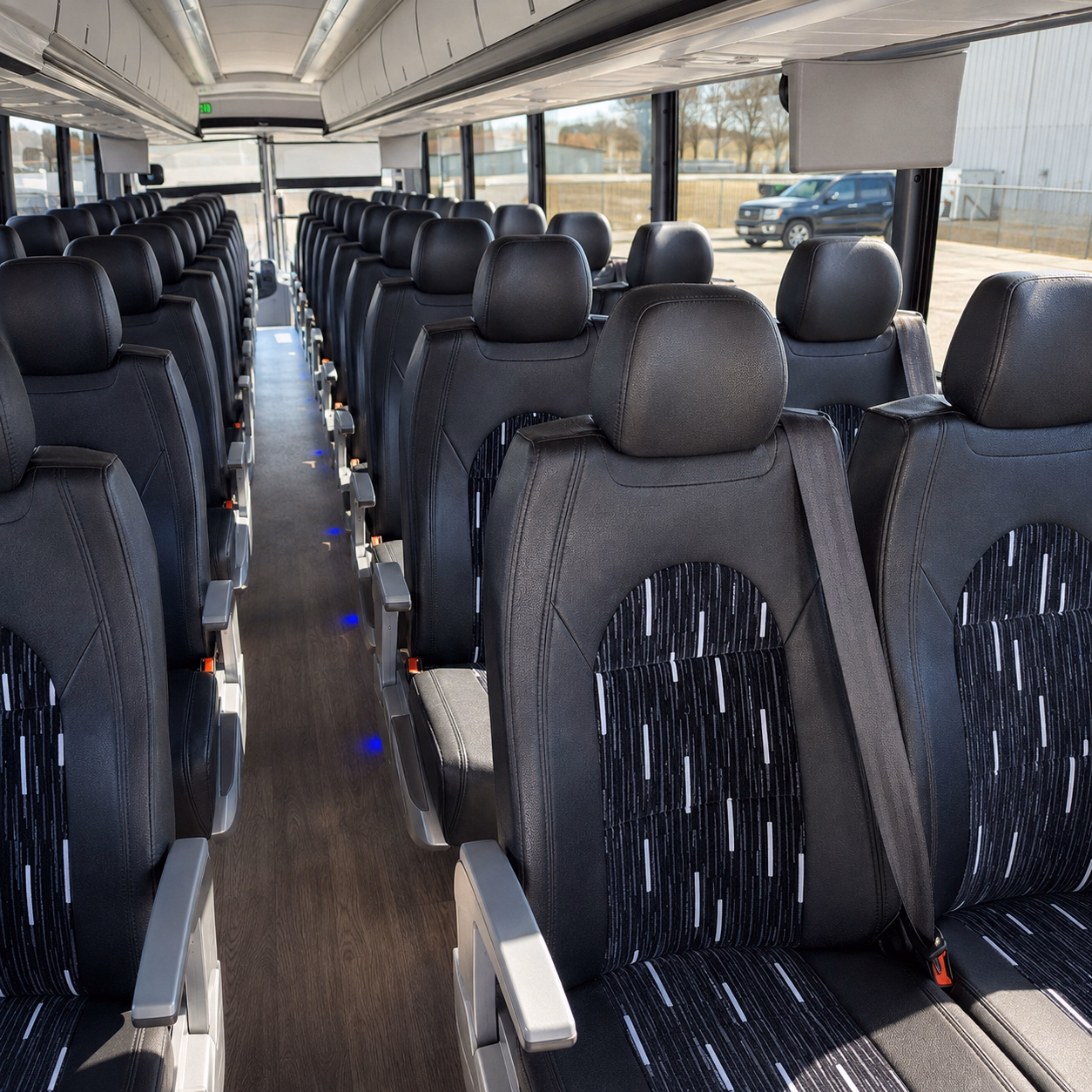 san diego charter bus inside