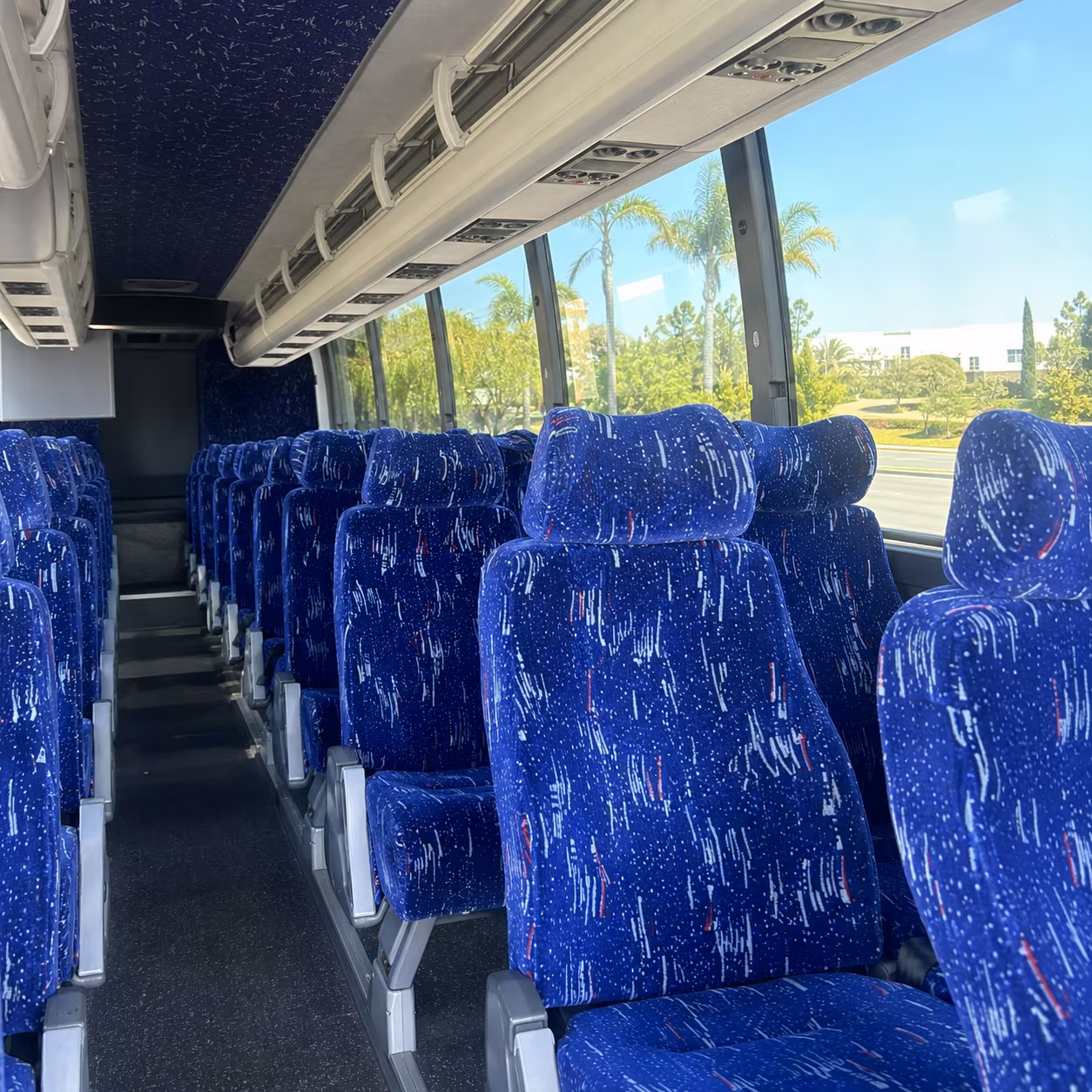 san diego charter bus rental interior